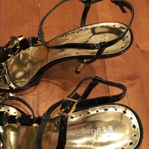 Black stone embroidered heels - Picture 4 of 9